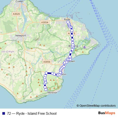 72 bus Line Map