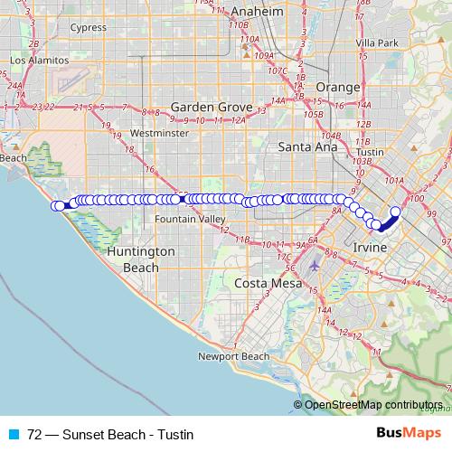 72 bus Line Map