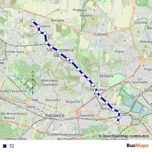 72 bus Line Map