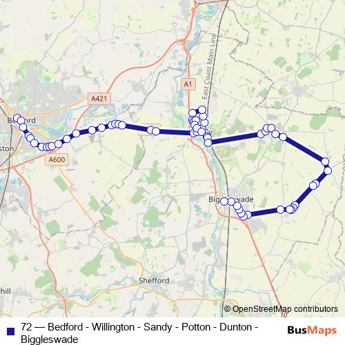 72 bus Line Map