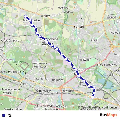72 bus Line Map