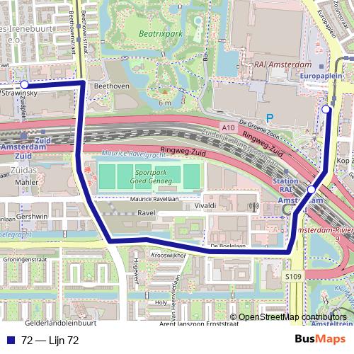 72 bus Line Map
