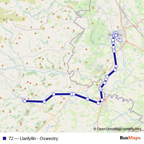72 bus Line Map