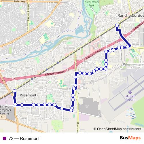72 bus Line Map
