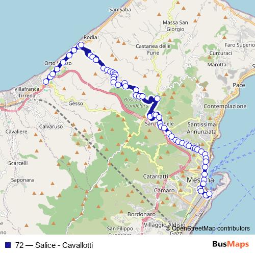 72 bus Line Map