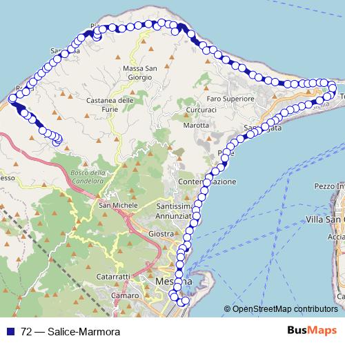 72 bus Line Map