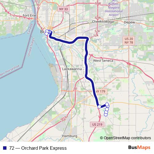 72 bus Line Map