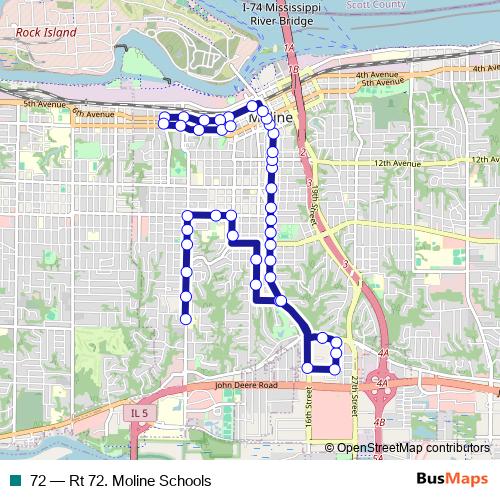 72 bus Line Map
