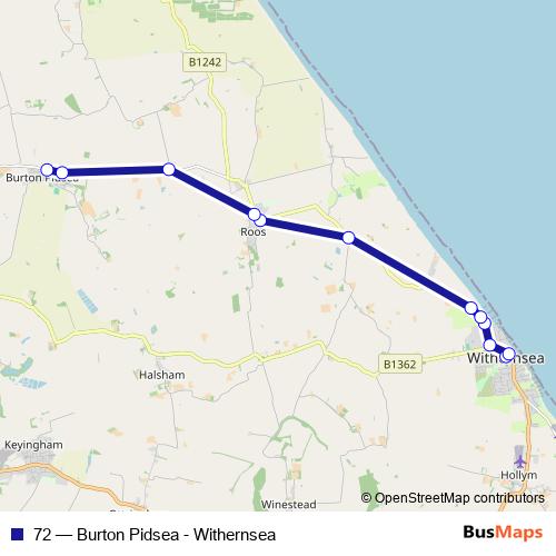 72 bus Line Map