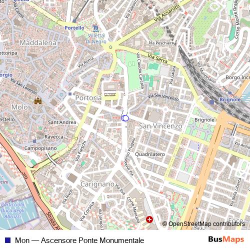 Mon cable-car Line Map