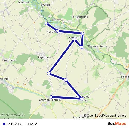 2-8-203 bus Line Map