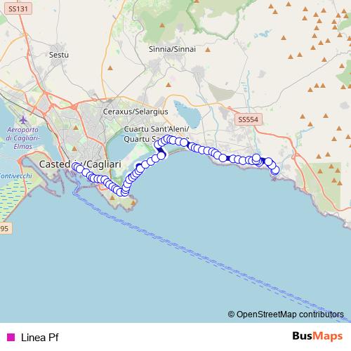 Linea Pf bus Line Map