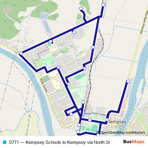 S771 bus Line Map