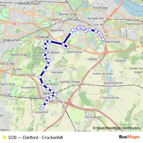 D29 bus Line Map