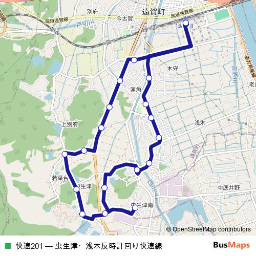 快速201 bus Line Map