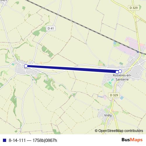 8-14-111 bus Line Map