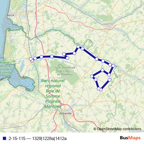 2-15-115 bus Line Map