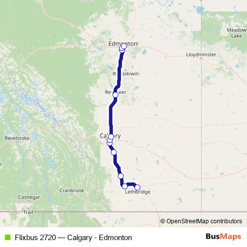 Flixbus 2720 bus Line Map