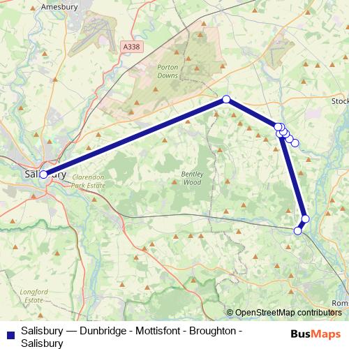 Salisbury bus Line Map