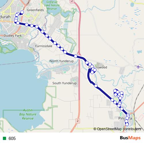 605 bus Line Map