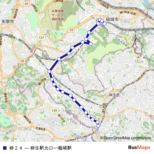 柿２４ bus Line Map