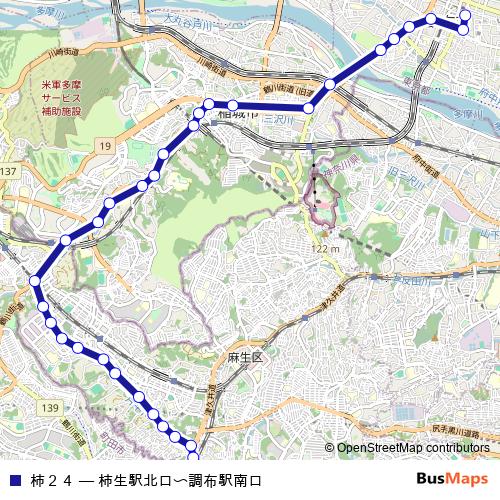 柿２４ bus Line Map