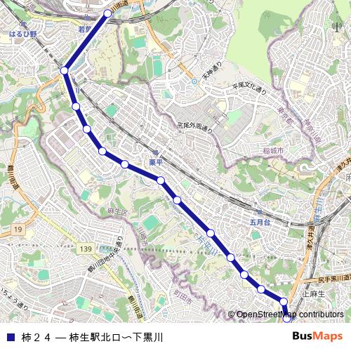 柿２４ bus Line Map