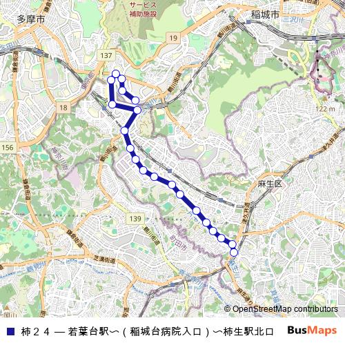 柿２４ bus Line Map