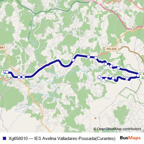 Xg658010 bus Line Map