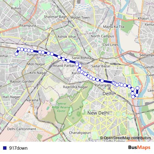 917down bus Line Map