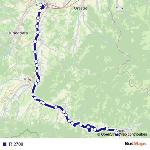 R 2708 rail Line Map