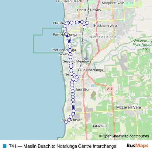 741 bus Line Map