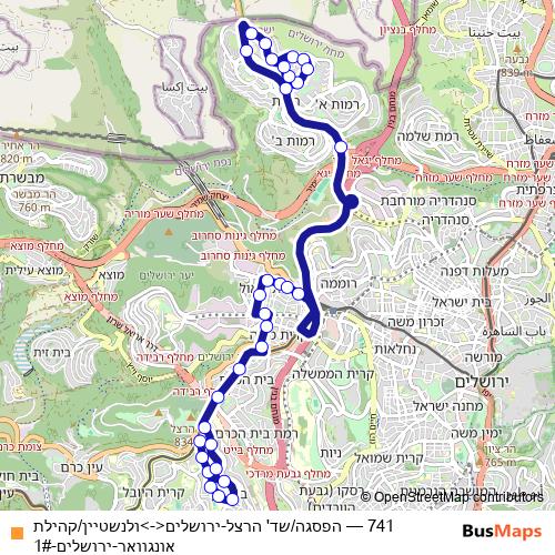 741 bus Line Map