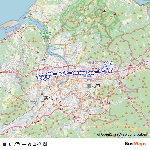 617副 bus Line Map