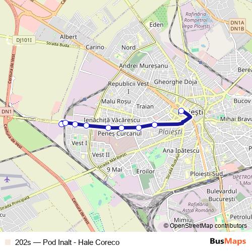 202s trolleybus Line Map
