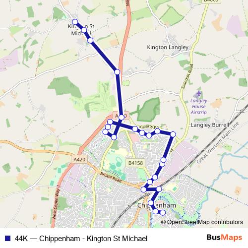 44K bus Line Map