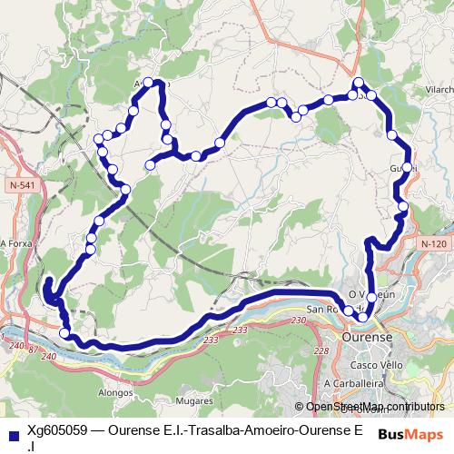 Xg605059 bus Line Map