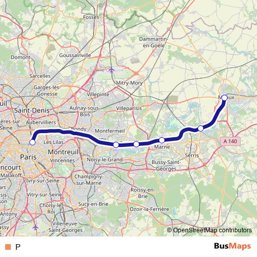 P rail Line Map