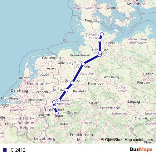 IC 2412 rail Line Map