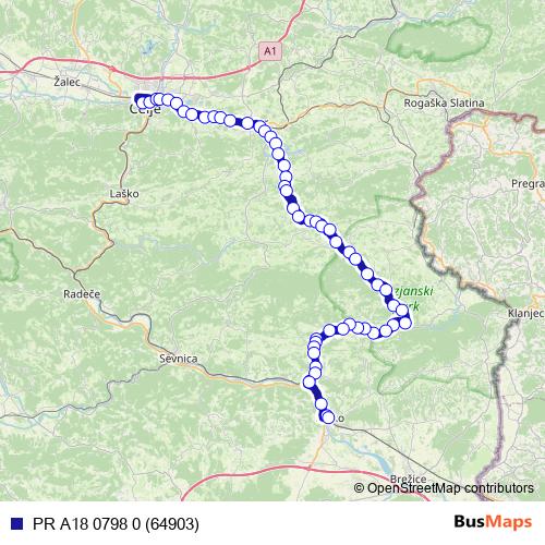 PR A18 0798 0 (64903) bus Line Map