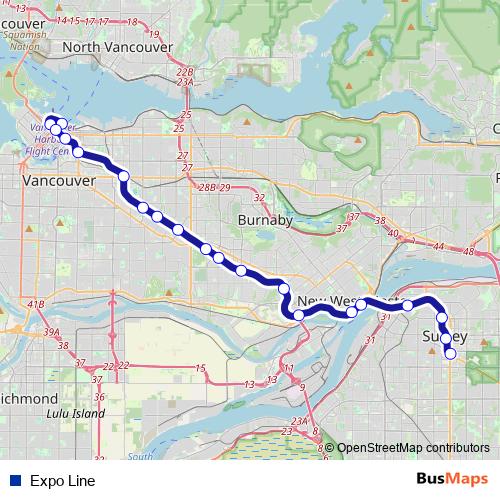 Expo Line metro Line Map