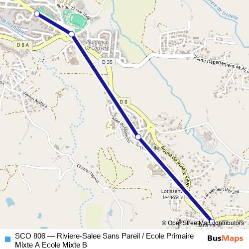 SCO 806 bus Line Map