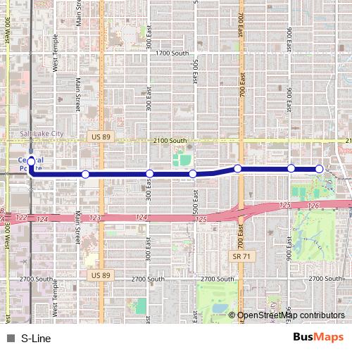 S-Line tram Line Map