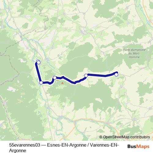 55evarennes03 bus Line Map