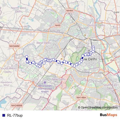RL-77bup bus Line Map
