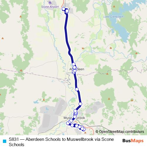S831 bus Line Map