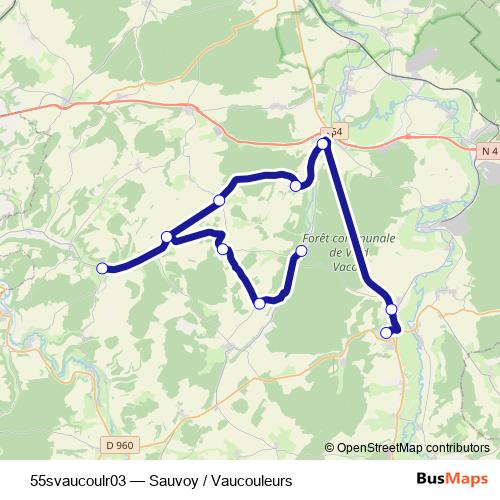 55svaucoulr03 bus Line Map