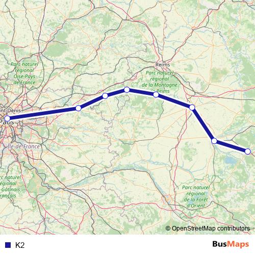 K2 rail Line Map