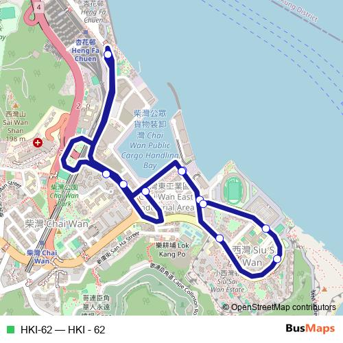 HKI-62 bus Line Map