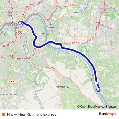 Nrx bus Line Map